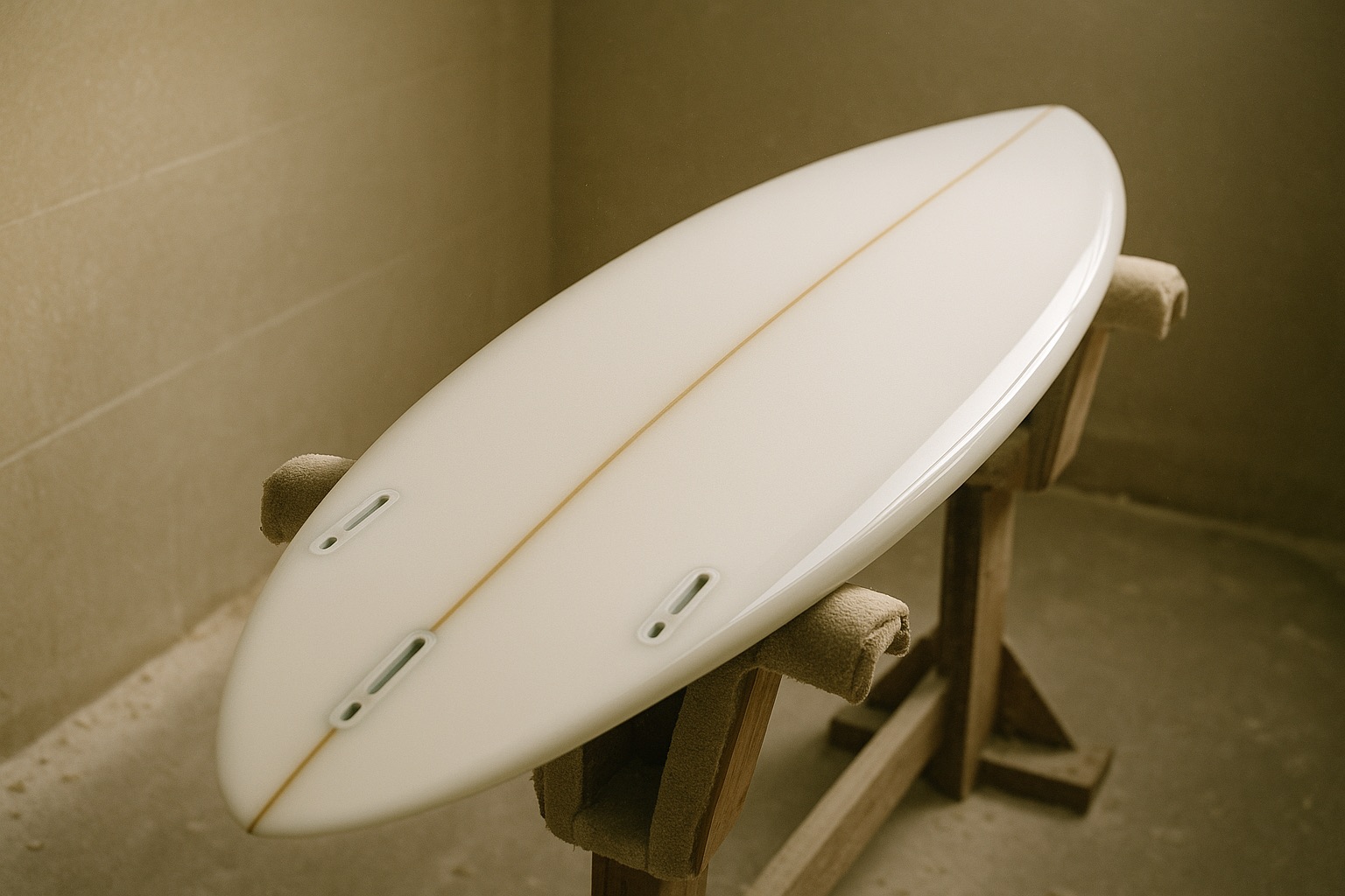 Finished surfboard: No. 207 — the step-up